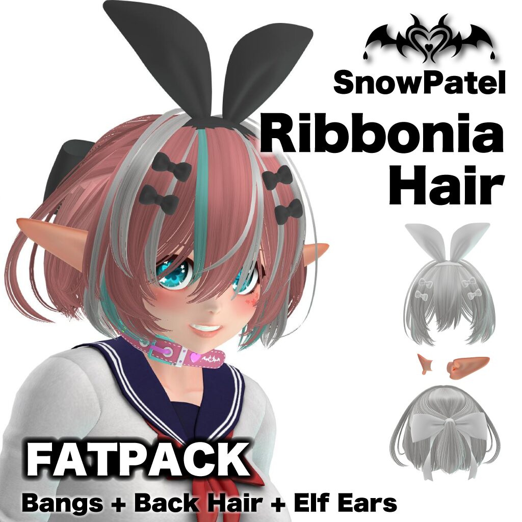 SnowPastel Ribbonia Hair