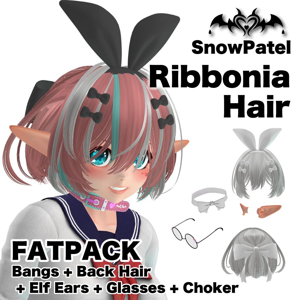 SnowPastel Ribbonia Hair