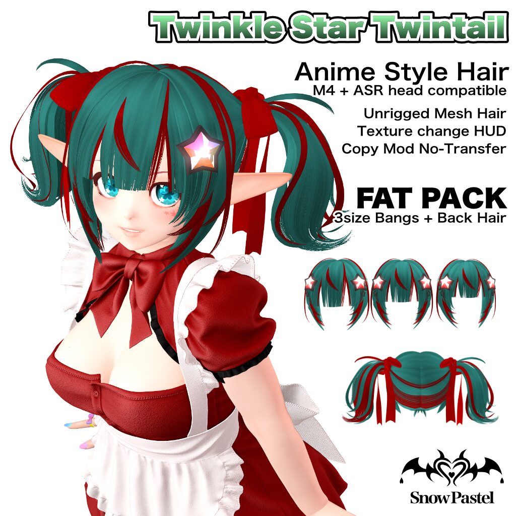 SnowPastel Twinkle Star Twintai